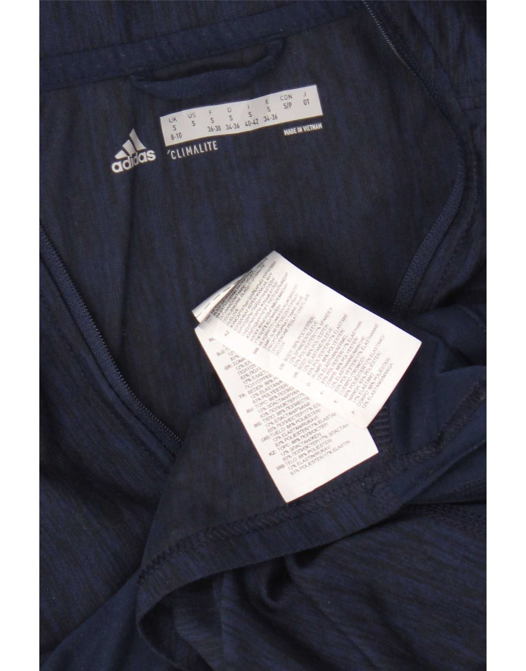 Adidas feminino gráfico pulôver treino top reino unido 8/10 pequeno azul marinho