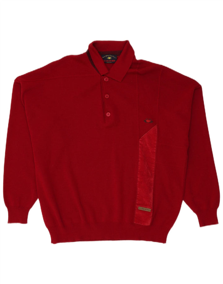 Suéter masculino Il Granchio com gola polo XL vermelho