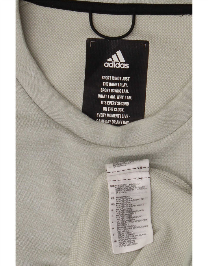 Adidas Mens Graphic Regular Fit Moletom Jumper Verde Médio Poliéster