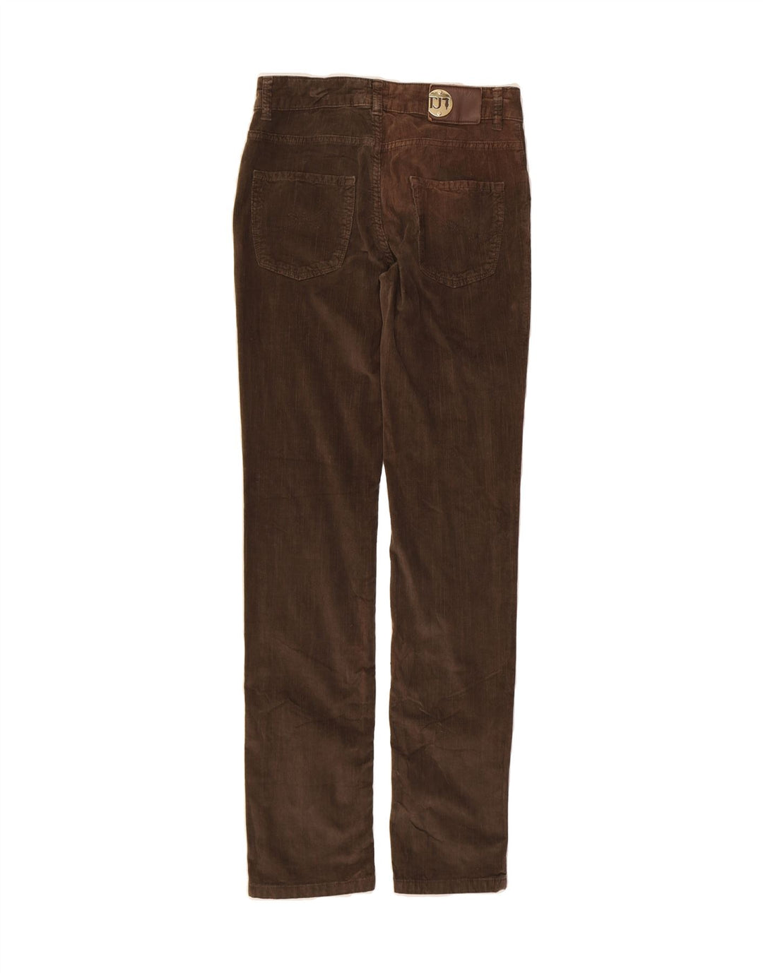 TRUSSARDI Womens Slim Corduroy Trousers W24 L32 Brown Cotton Vintage Trussardi and Second-Hand Trussardi from Messina Hembry 