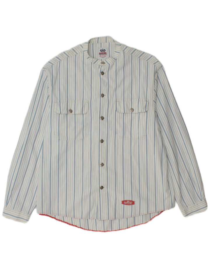 Camisa Masculina Cover Grande Listrada Branca
