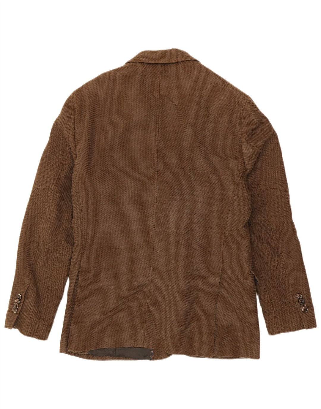 Jaqueta blazer masculina MASSIMO DUTTI com 2 botões Reino Unido 38 Viscose marrom médio