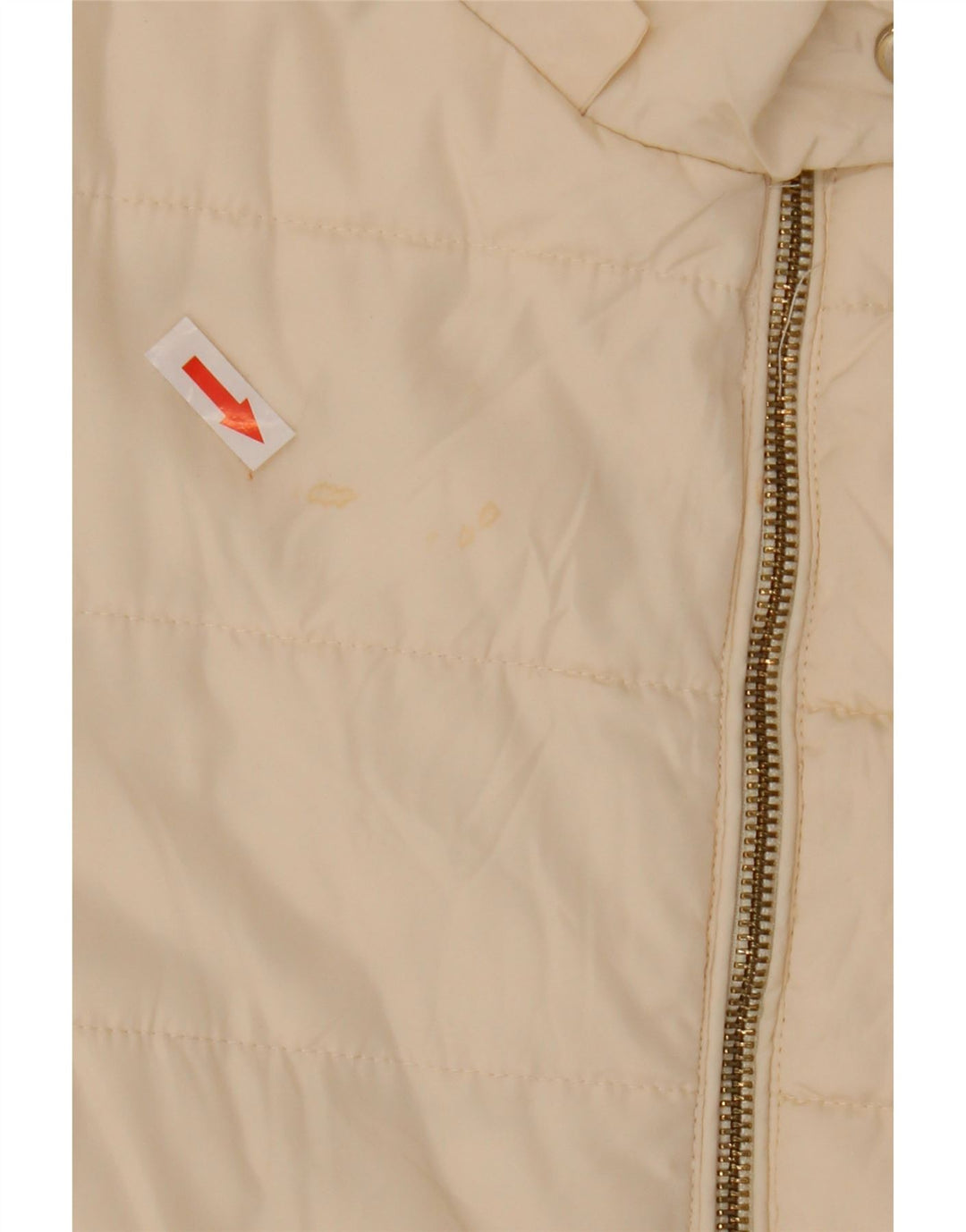 Jaqueta acolchoada superdimensionada feminina Zara UK 10 poliéster branco pequeno