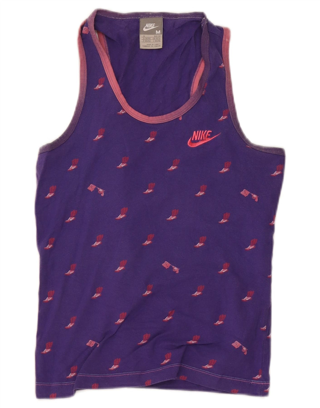 Nike Womens Graphic Vest Top UK 10/12 Médio Roxo