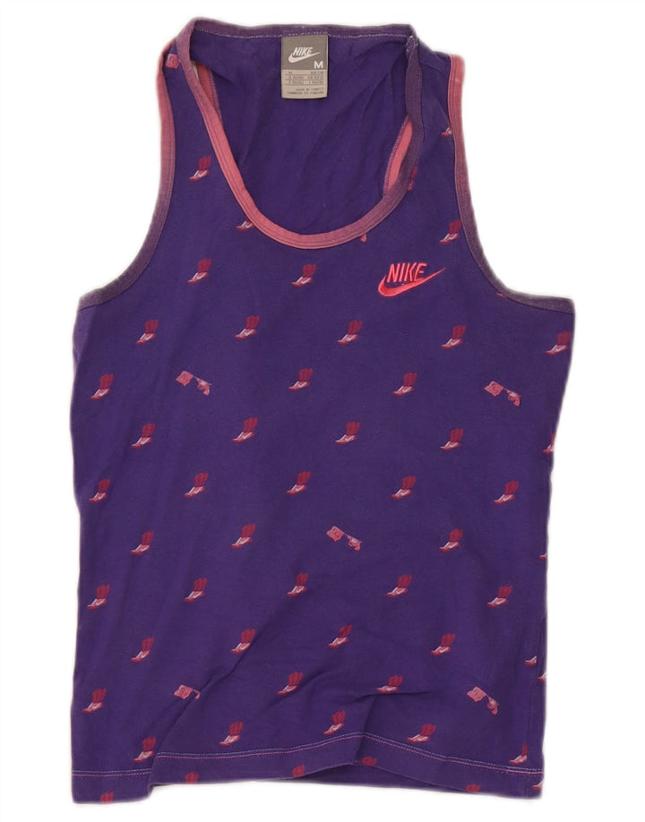 Nike Womens Graphic Vest Top UK 10/12 Médio Roxo
