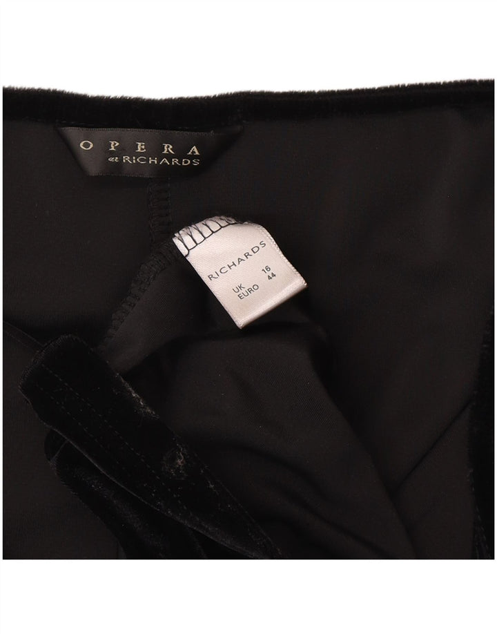 Vestido maxi feminino sem mangas Opera By Richards Reino Unido 16 grande poliéster preto