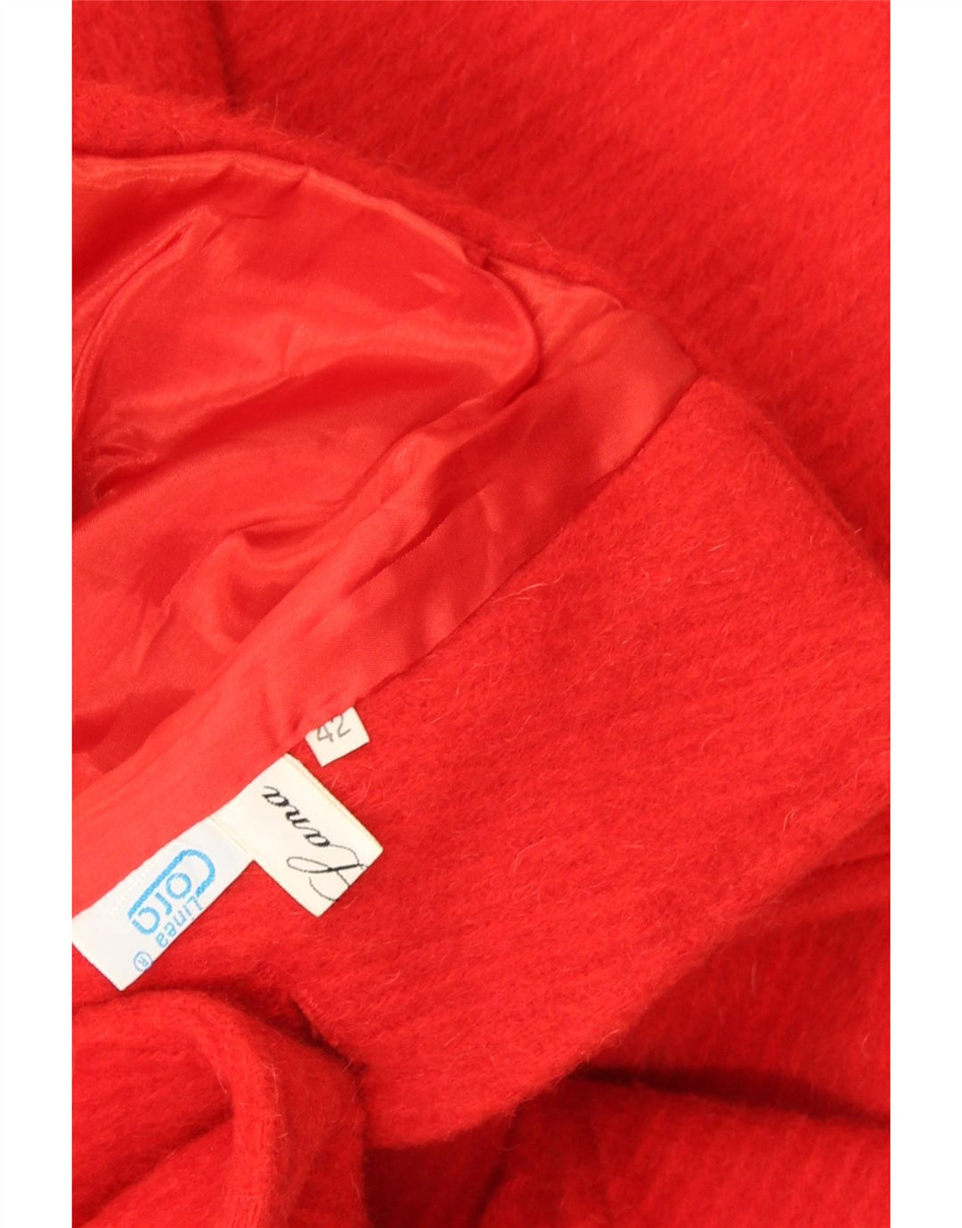 Jaqueta blazer feminina vintage com 2 botões IT 42 lã vermelha média