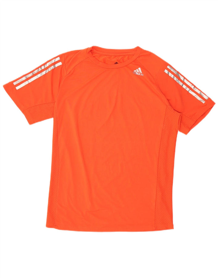 Adidas Mens Climacool Graphic Camiseta Top Pequeno Laranja Poliéster