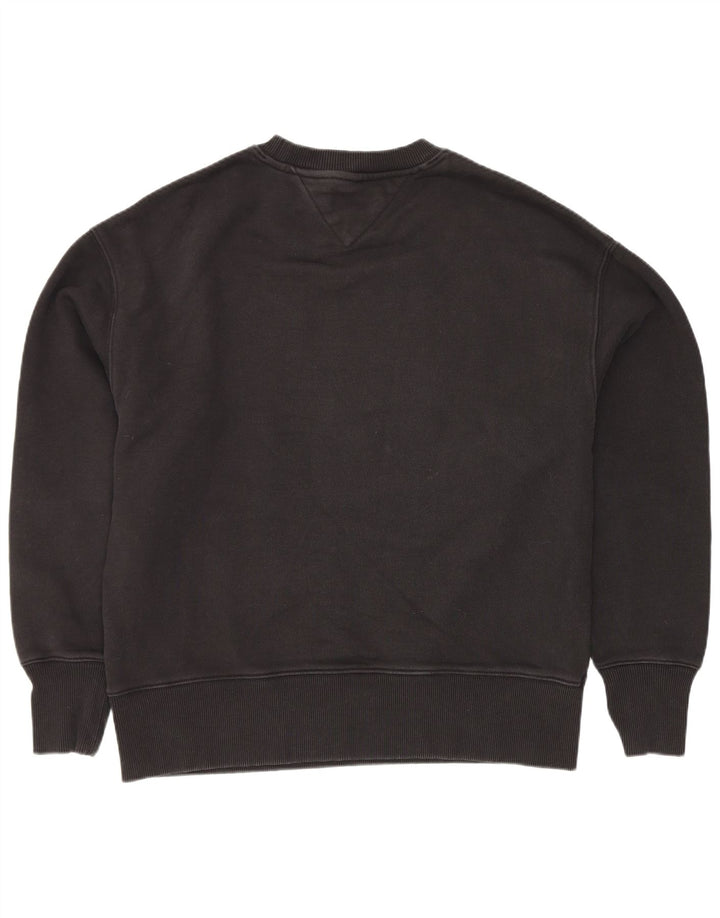 Tommy Hilfiger moletom gráfico masculino jumper pequeno algodão preto