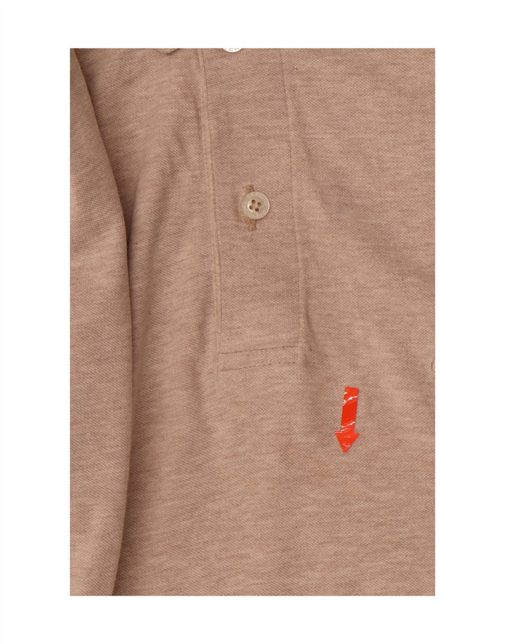 SERGIO TACCHINI Mens Polo Shirt IT 58 2XL Beige Cotton Vintage Sergio Tacchini and Second-Hand Sergio Tacchini from Messina Hembry 