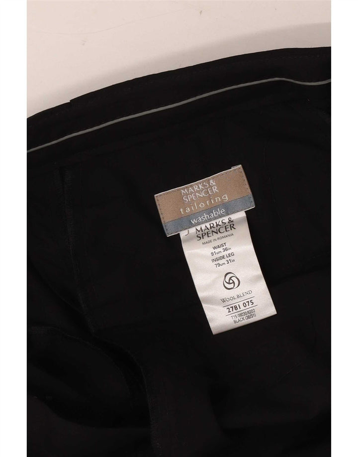 Calça masculina Marks & Spencer com pegged suit W36 L31 poliéster preto