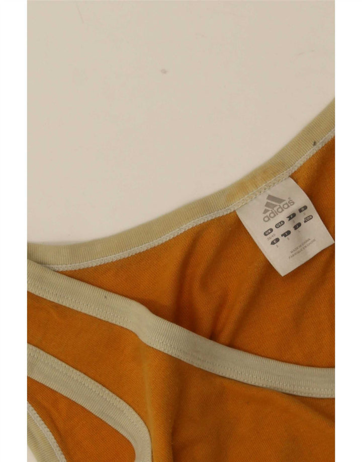 Adidas Mens Vest Top UK 38/40 Medium Orange Colourblock