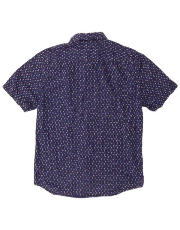 Camisa masculina de manga curta padrão Levi's pequena azul marinho floral algodão
