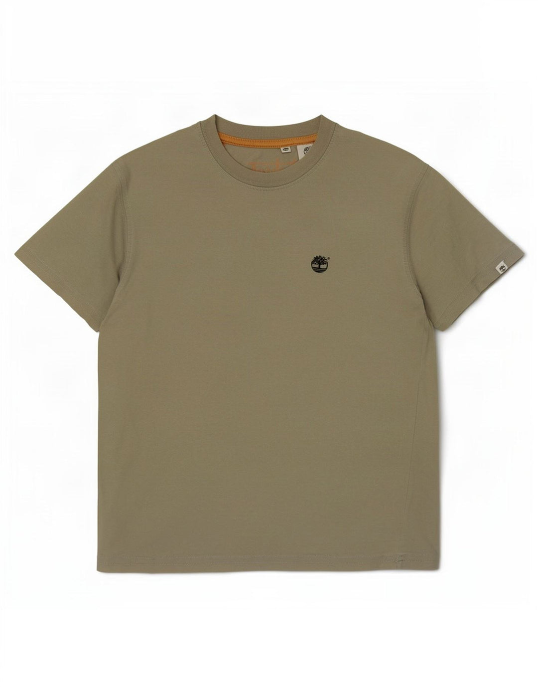 Timberland Camiseta masculina gráfica top pequeno algodão cáqui