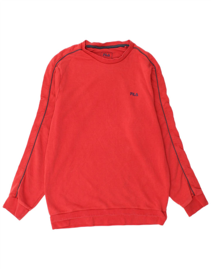 Fila Moletom Masculino Jumper Grande Poliéster Vermelho