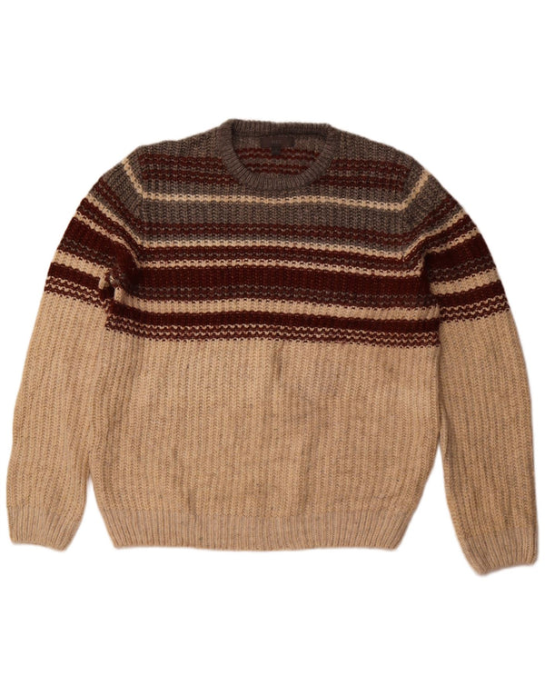 Suéter masculino Marks & Spencer com gola redonda grande acrílico vinho