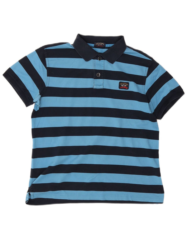 Camisa polo masculina Paul & Shark listrada azul média