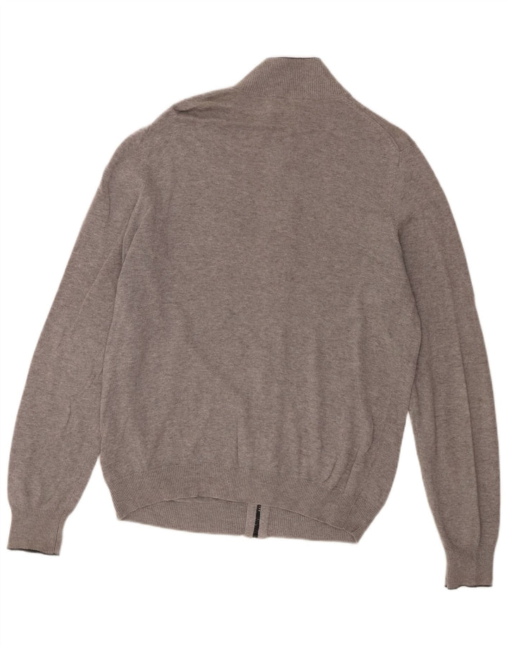 Suéter cardigã masculino Gap algodão cinza médio