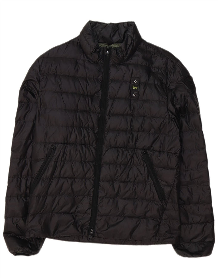 Jaqueta acolchoada masculina Blauer UK 38 poliéster preto médio
