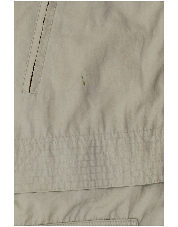 Casaco corta-vento oversized feminino vintage EU 38 poliamida verde médio