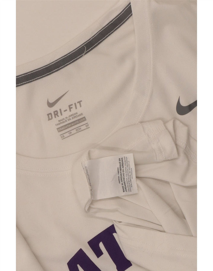 Camiseta Nike Feminina Patton Hawks Graphic Top UK 6 XS Branco Poliéster