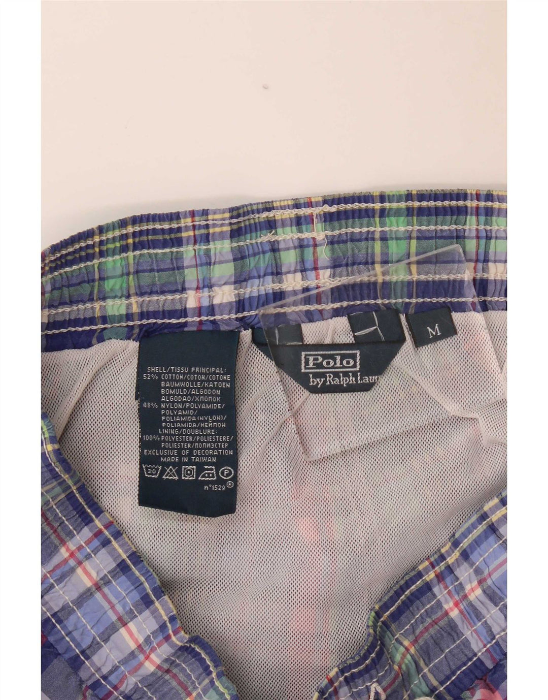 Polo Ralph Lauren Shorts de natação masculino médio algodão xadrez multicolorido