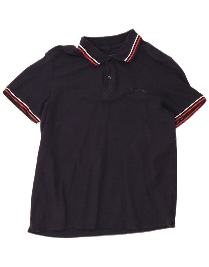 Camisa polo masculina Lotto médio algodão azul marinho