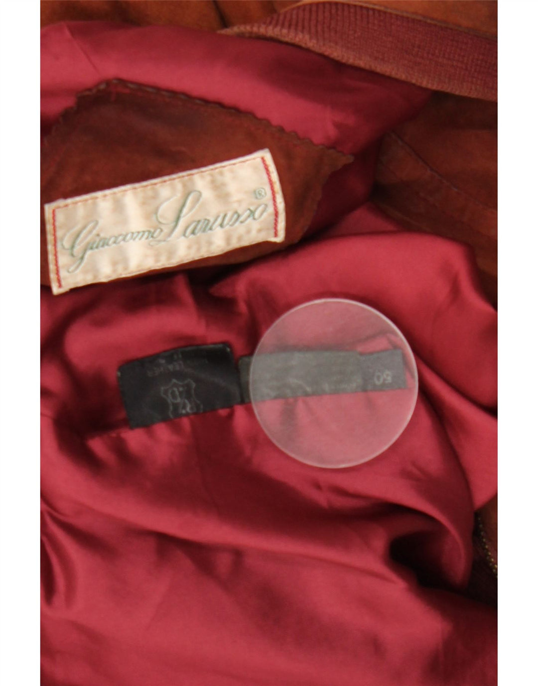 Jaqueta bomber masculina de camurça solta GIACCOMO LARUSSO IT 50 grande marrom