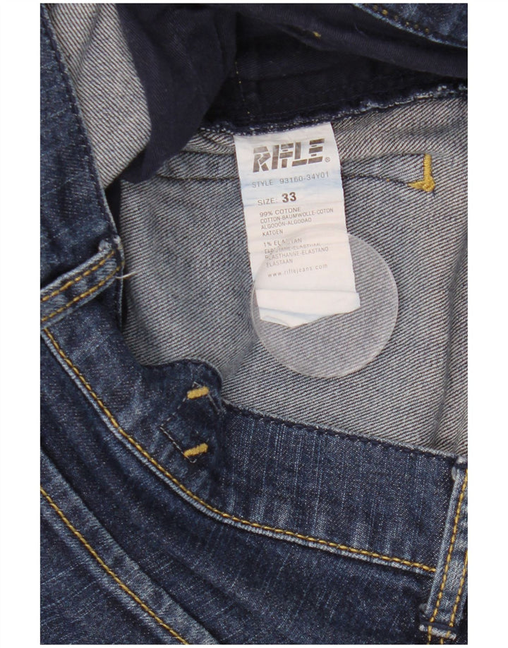 Rifle Masculino Slim Jeans W33 L29 Azul Marinho Algodão