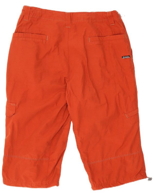 Columbia Mens Cargo Shorts W34 Grande Algodão Laranja