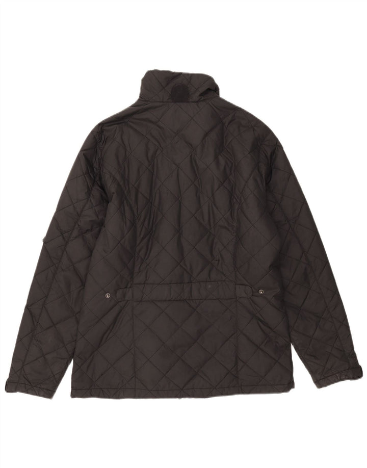 Jaqueta acolchoada superdimensionada feminina Schoffel UK 10 poliéster preto pequeno