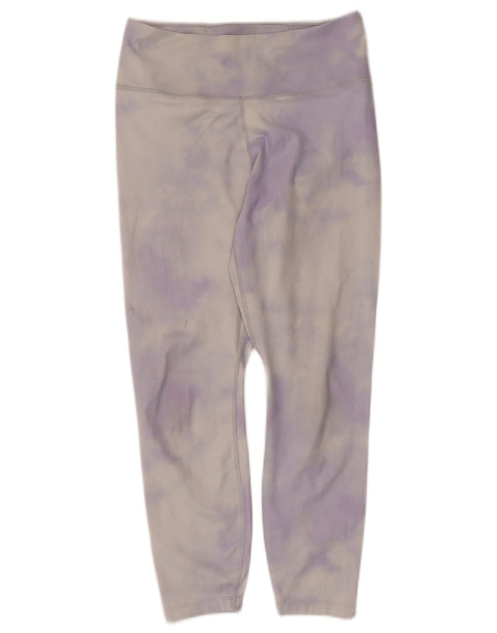 Leggings Nike Dri Fit Capri UK 8 Pequeno Roxo Tie Dye Poliéster