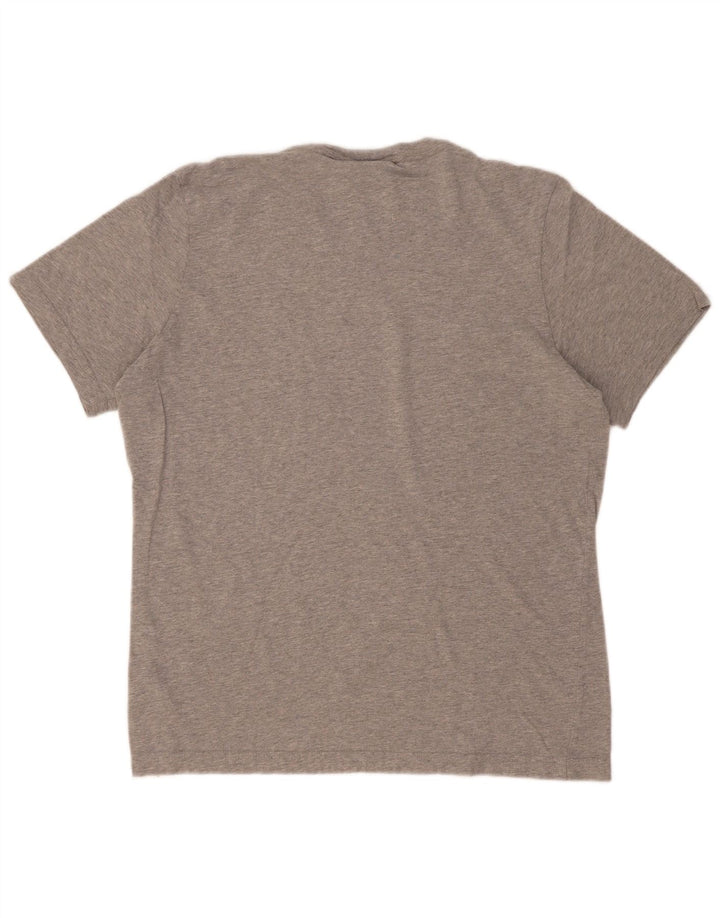 Adidas Mens Camiseta Top Pequeno Algodão Cinza