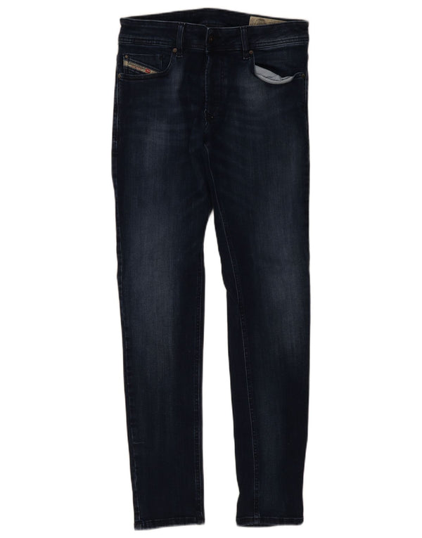 Diesel Mens Jeans Skinny W32 L32 Azul Marinho Algodão