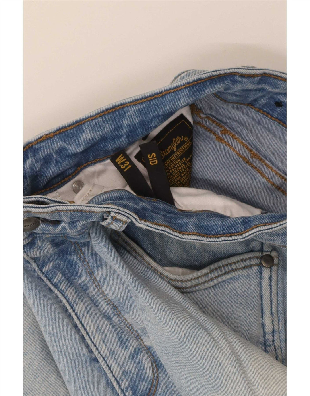 Wrangler Mens Sid Skinny Jeans W31 L29 Azul Algodão