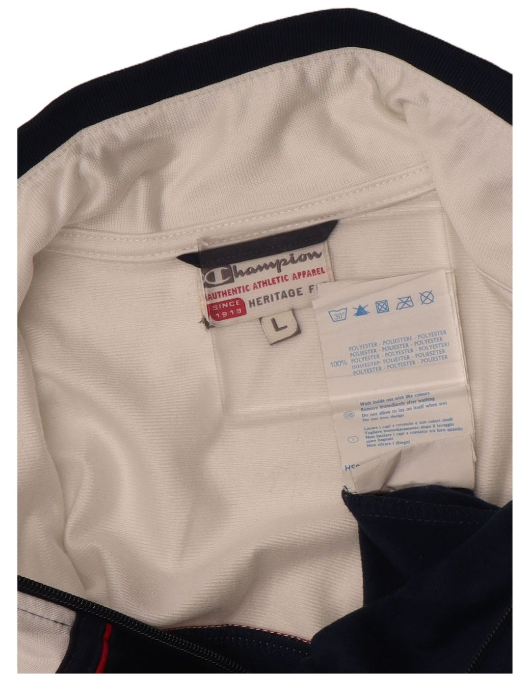 Jaqueta feminina CHAMPION Heritage Fit para treino Reino Unido 14 grande azul marinho