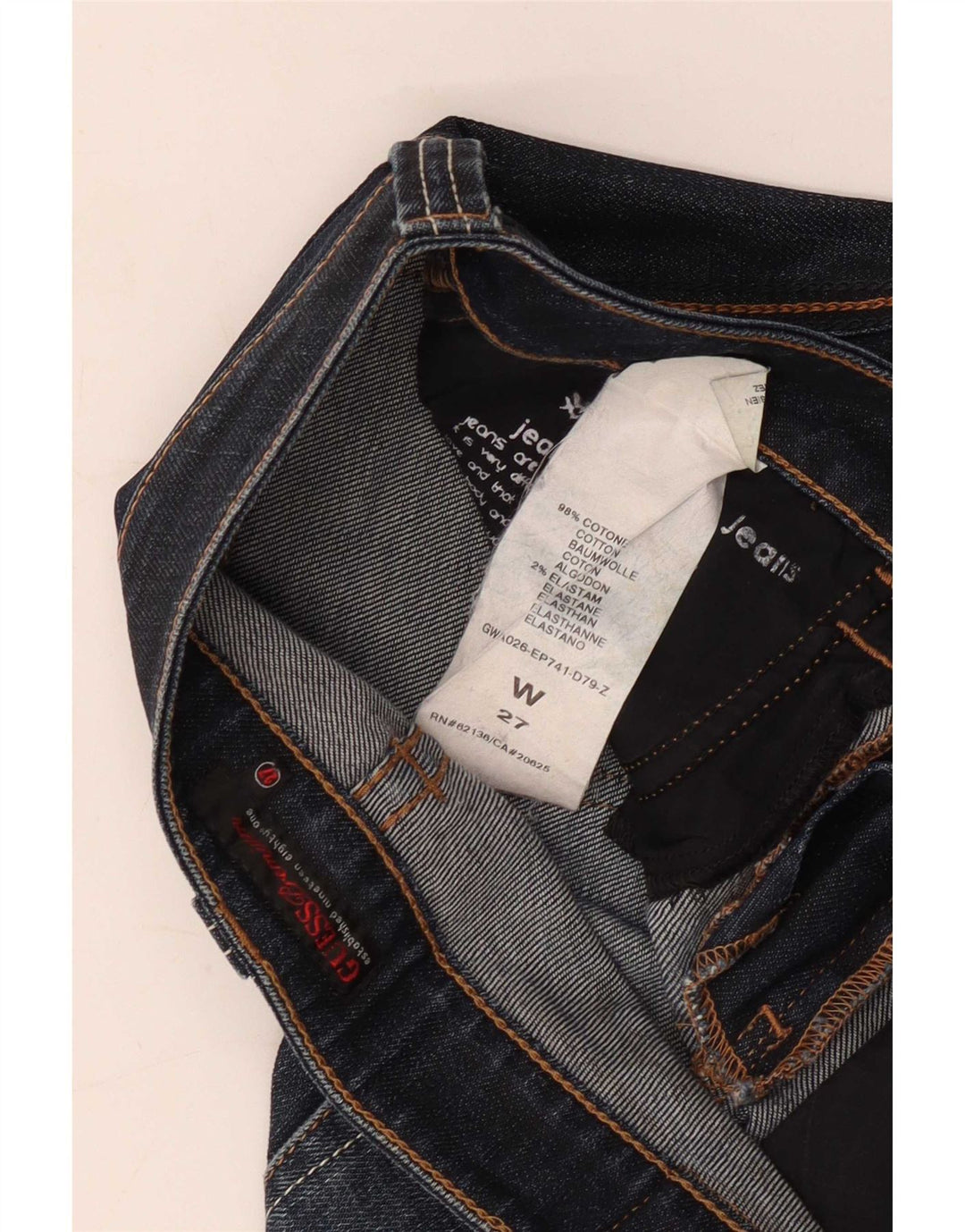 Guess Jeans Slim Feminino W27 L29 Azul Marinho Algodão