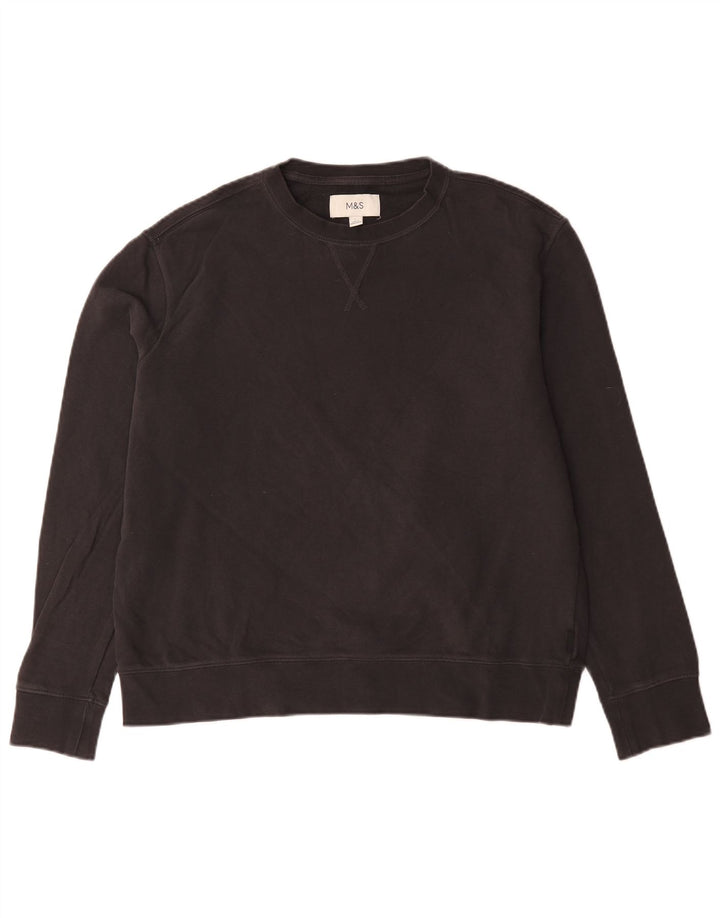 Suéter masculino Marks & Spencer grande algodão preto