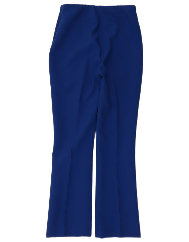 Zara Calça feminina casual bootcut XS W24 L26 azul poliéster