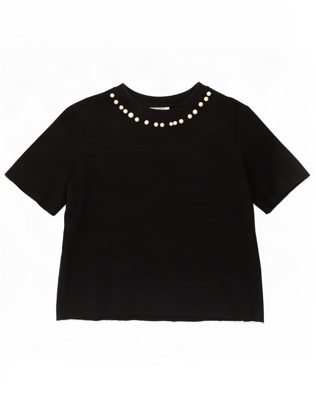 Blusa feminina Zara Top UK 10 pequeno algodão preto