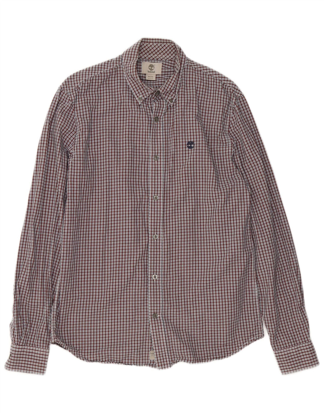 Timberland Mens Slim Fit Camisa Médio Vermelho Gingham