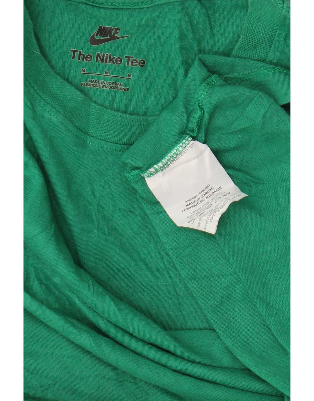 Nike Mens Camiseta Top Médio Algodão Verde