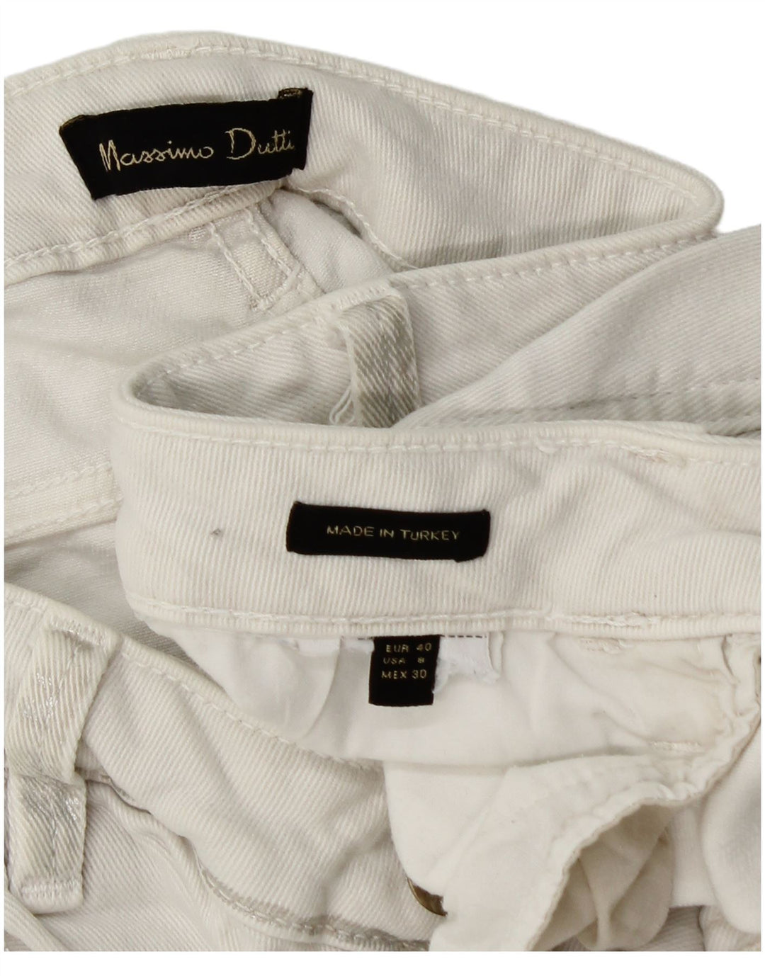 Calça jeans masculina MASSIMO DUTTI EU 40 médio W30 L26 branco