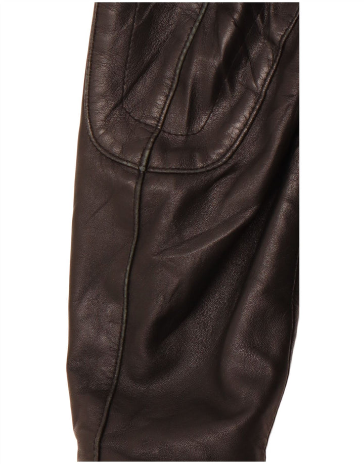 Jaqueta masculina de couro VINTAGE IT 54 2XL couro preto