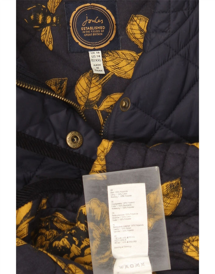 Jaqueta acolchoada feminina Joules UK 18 XL azul marinho poliamida