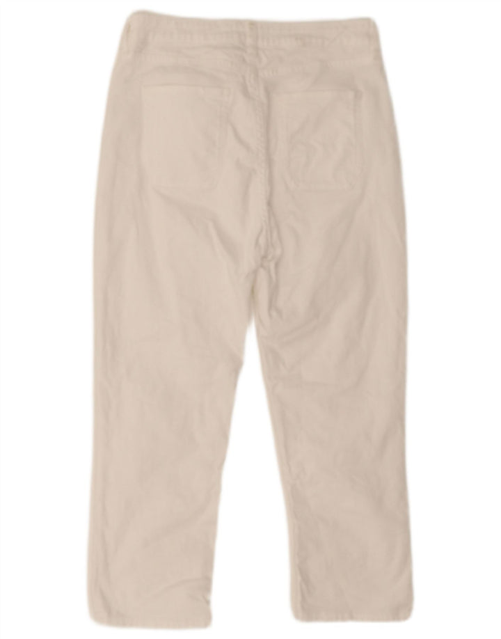 Fat Face Womens Capri Jeans UK 12 Médio W28 L20 Algodão Branco