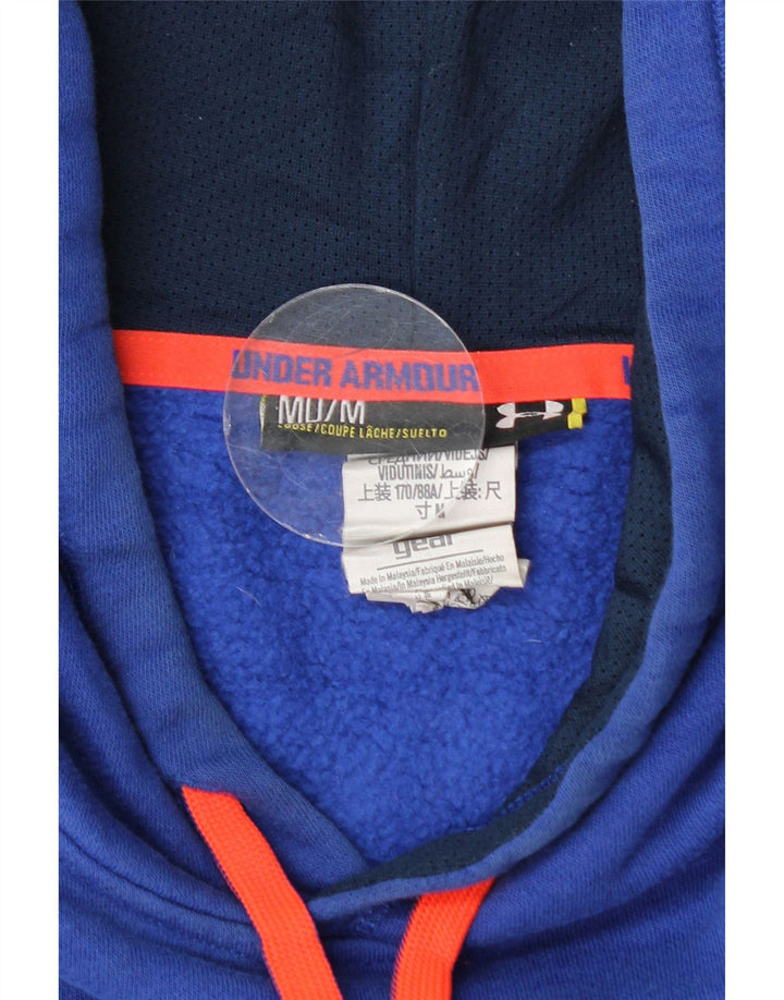 UNDER ARMOUR Suéter masculino com capuz de algodão azul médio