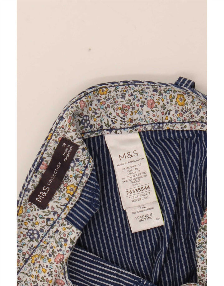 Calça Chino Feminina Marks & Spencer Reino Unido 12 Médio W30 L26 Azul Marinho