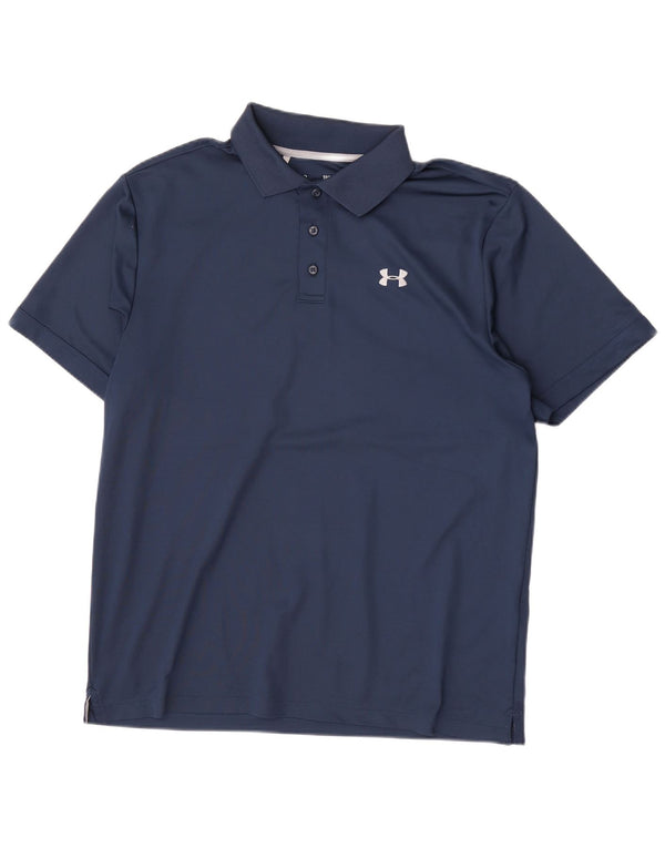 Camisa polo masculina Under Armour Heat Gear grande azul marinho