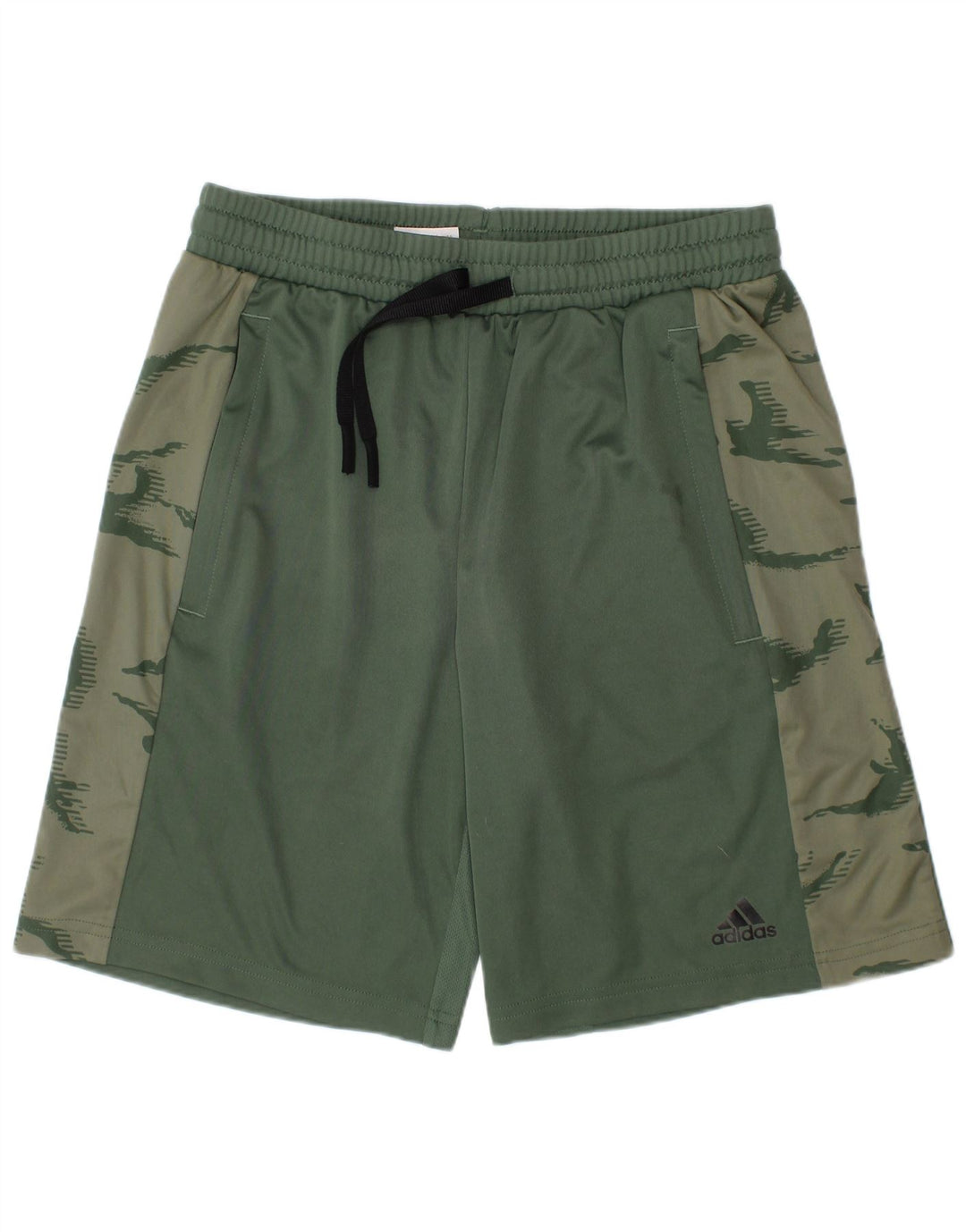 Shorts esportivos ADIDAS Aeroready para meninos 11-12 anos verde camuflado poliéster